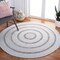 Safavieh 4 x 4 ft. Cape Cod Round Area Rug, Grey CAP221F-4R - alternate 2